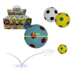 BALLE REBONDISSANTE HI-BOUNCE SOCCER 6CM ASST
